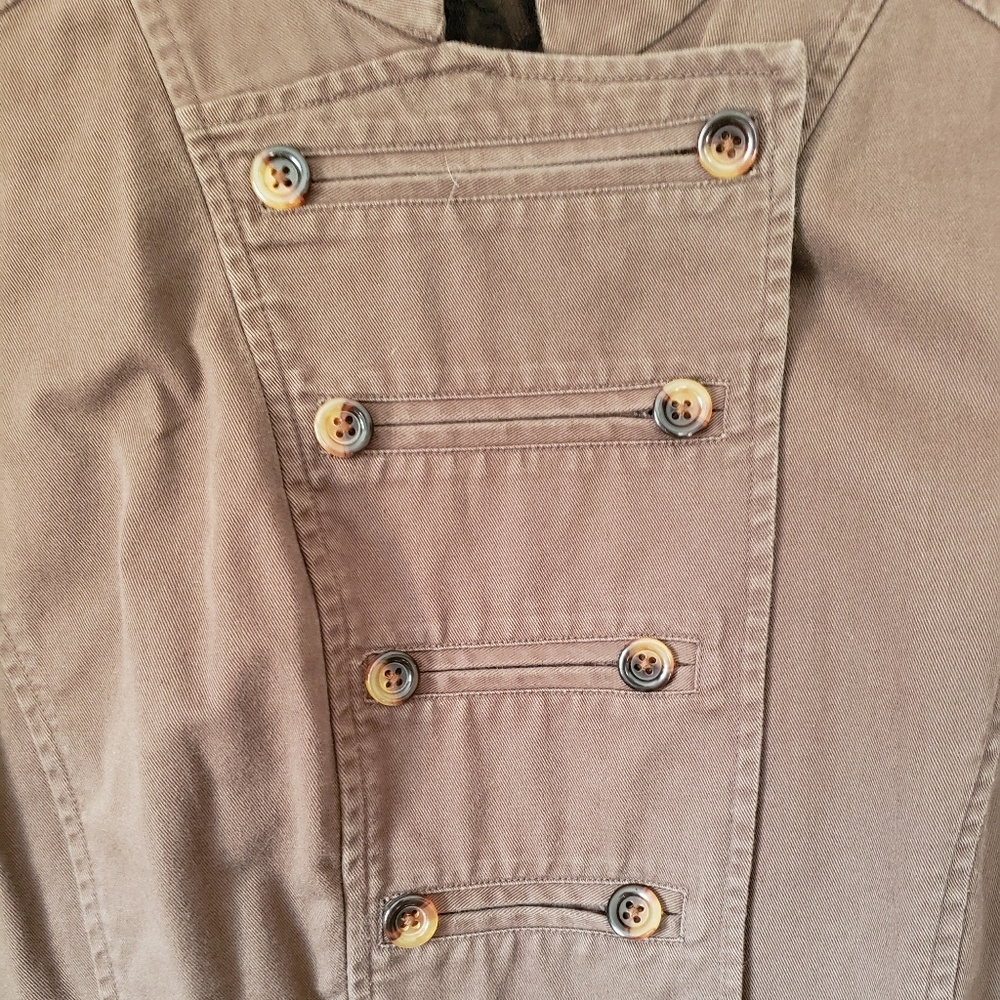 Mossimo army green military double breast jacket - Picture 3 of 7